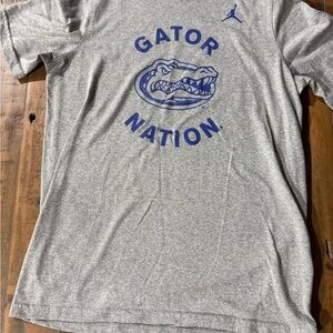 Nike Youth Gray and Blue Gator Tee